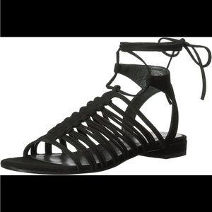 Stuart Weitzman suede gladiator sandals